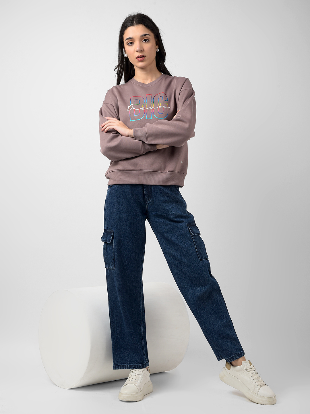 Numero Uno Women Typography Purple Sweat Shirt